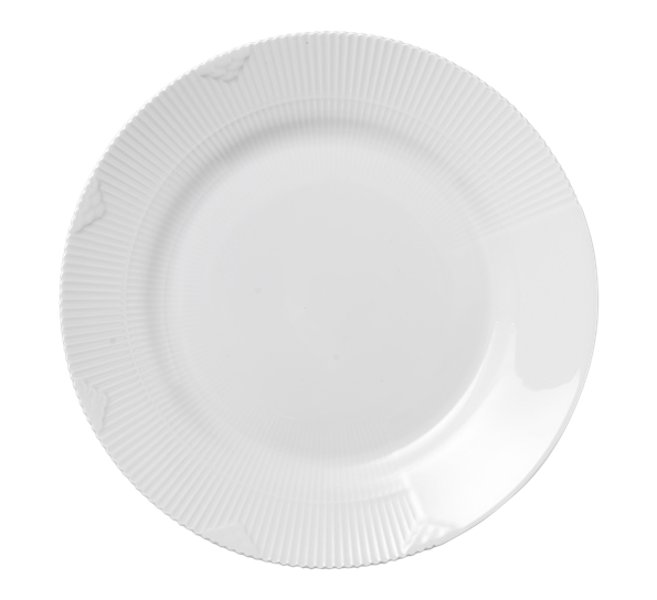 White Elements tallerken flat 26 cm fra Royal Copenhagen