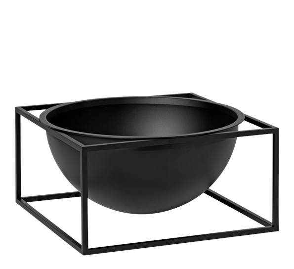 Kubus centerpiece skål stor sort fra By Lassen