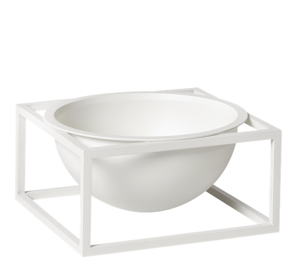 Kubus centerpiece skål liten hvit fra By Lassen