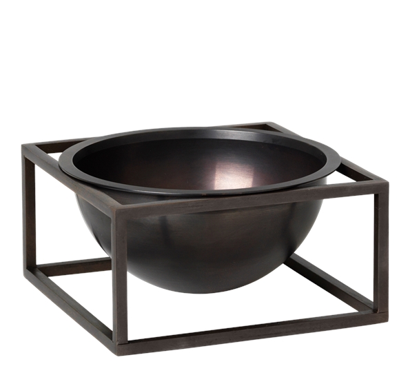 Kubus centerpiece skål liten burnished copper fra By Lassen