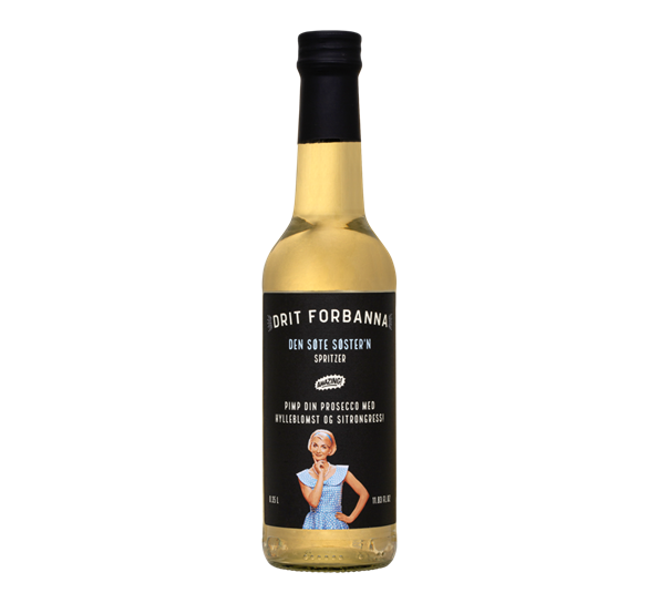Den Søte Søster'n spritzer Hylleblomst og Sitrongress 35 cl Drit Forbanna