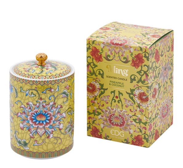 Duftlys ming h14 cm ananas & kokosnøtt EDG Enzo de Gasperi