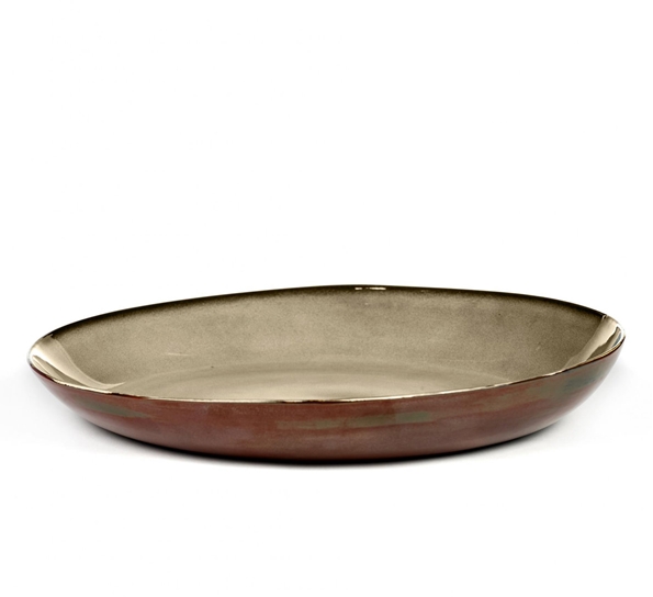 Terres de Rêves serveringsfat 35,5 cm rust grey fra Serax