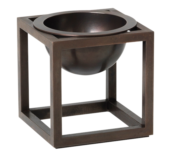 Kubus skål mini burnished copper fra By Lassen