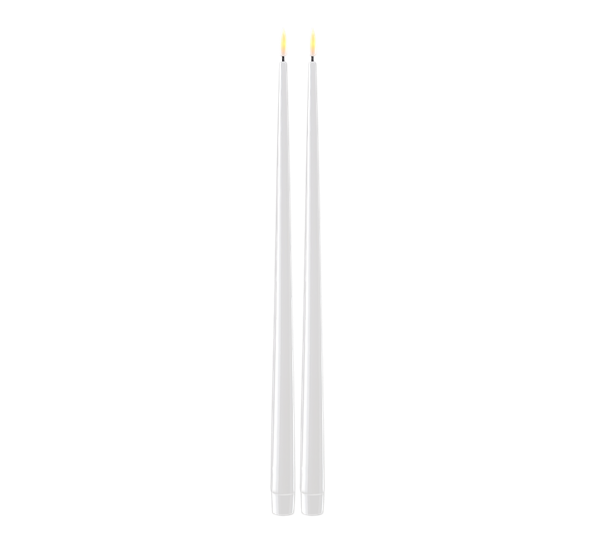 Real Flame LED-kronelys 2-pk 2,2x38 cm hvit fra Deluxehomeart
