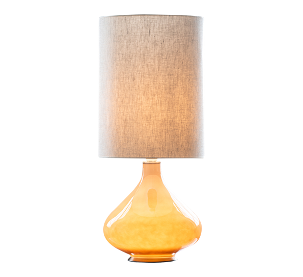 Flavia lampe 48 cm fot sand, linskjerm 20x25 cm Milano beige fra Flavia