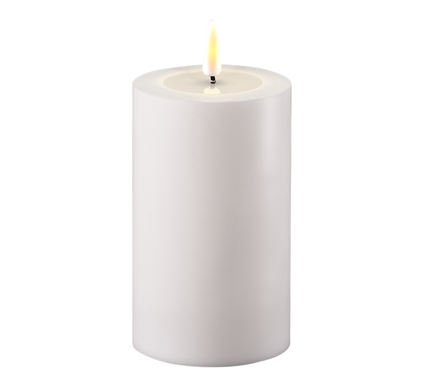 Real Flame utendørs LED-kubbelys 12,5x7,5 cm hvit fra Deluxehomeart