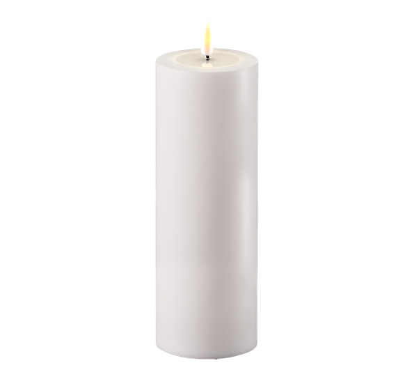 Real Flame utendørs LED-kubbelys 20x7,5 cm hvit fra Deluxehomeart