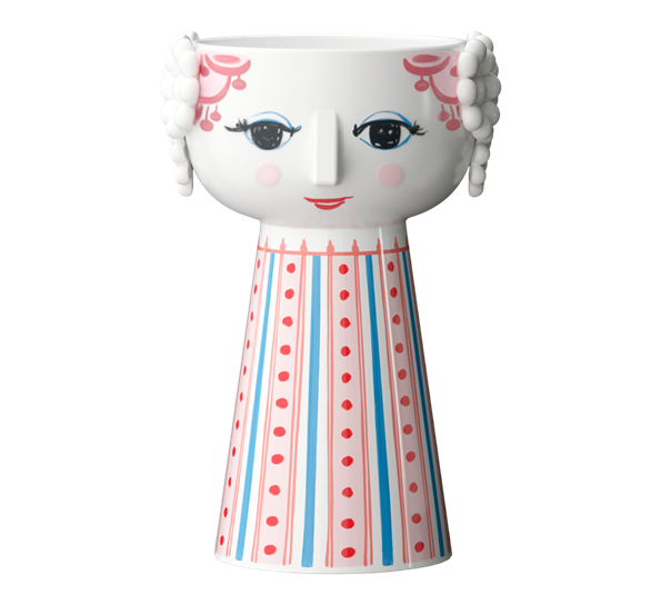 Eva lysestake h14 cm støvet rød Bjørn Wiinblad