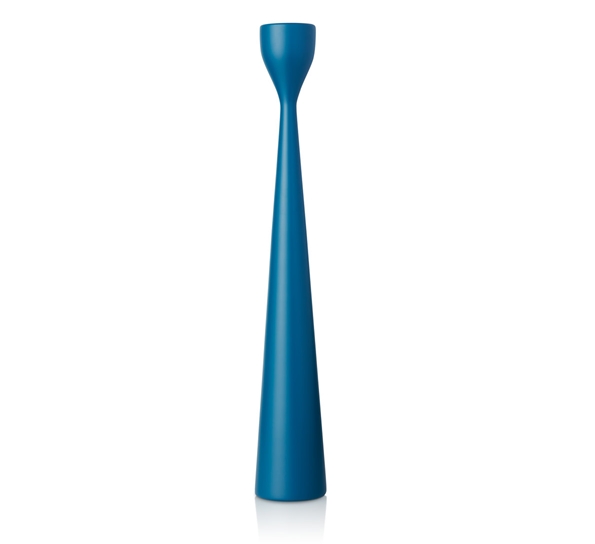 Rolf lysestake petrolblå 38 cm