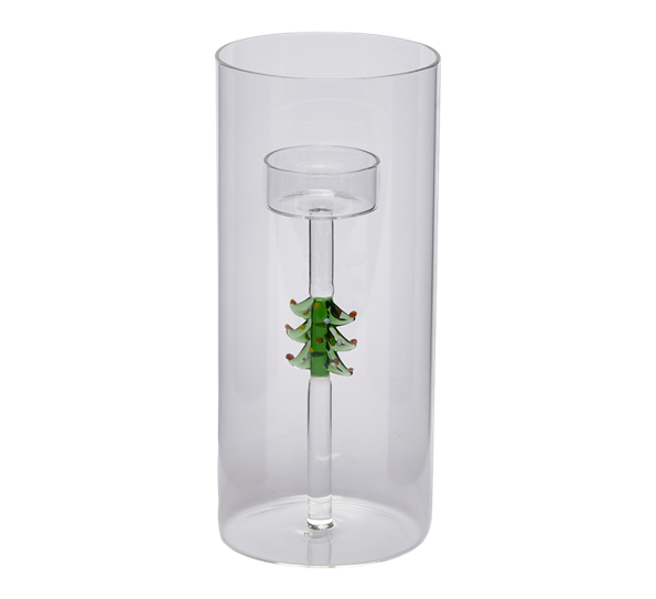 Juletre telysestake 20 cm klar grønn EDG Enzo de Gasperi