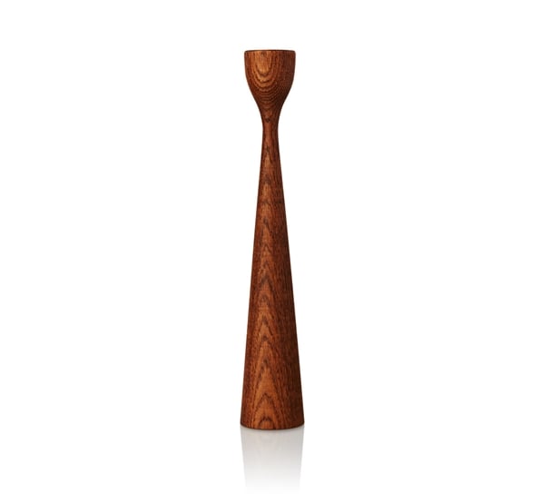 Rolf lysestake brun eik 33 cm