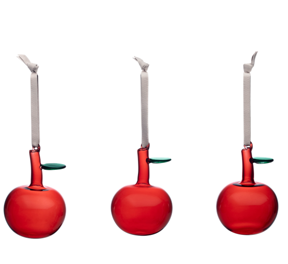 Glassepler røde 3-pk fra Iittala