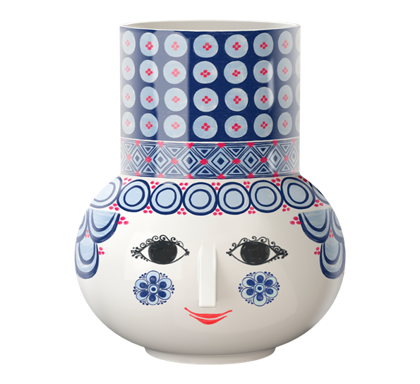 Olga vase h20 cm blå fra Bjørn Wiinblad