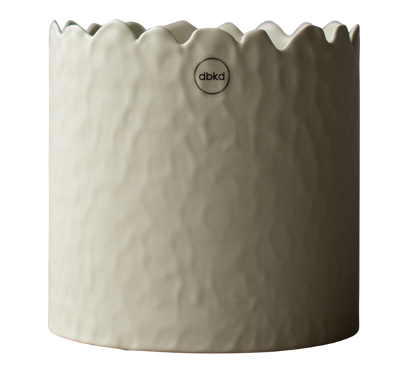 Flowery potteskjuler h16 cm krem DBKD