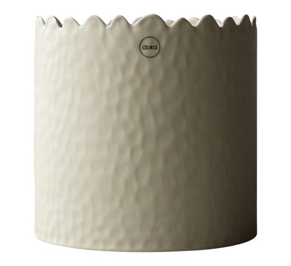 Flowery potteskjuler h20 cm krem DBKD