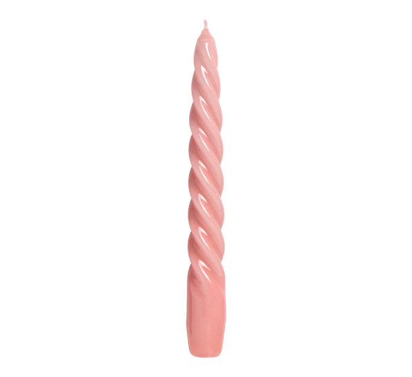 Twist candle lys 20 cm mørk rose fra HAY