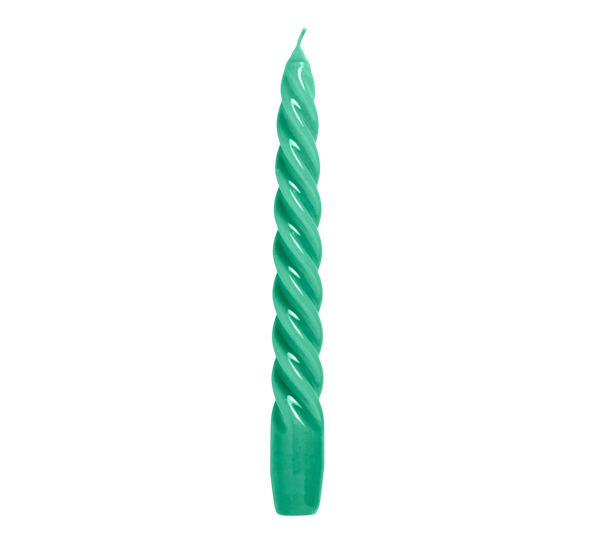 Twist candle lys 20 cm grønn fra HAY