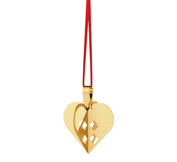 CC 2025 juleornament hjerte gull fra 