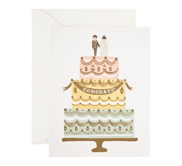 Bryllupskort Congrats Wedding Cake fra Rifle Paper Co.