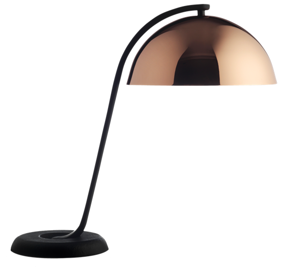 Cloche lampe polert kobber sort fra HAY