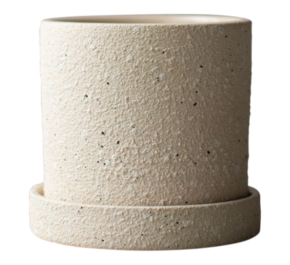 Grow potteskjuler med struktur h10 cm krem DBKD