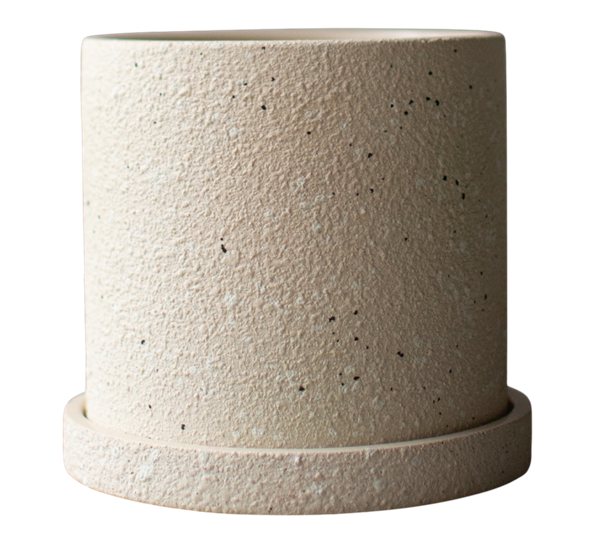 Grow potteskjuler med struktur h13 cm krem DBKD
