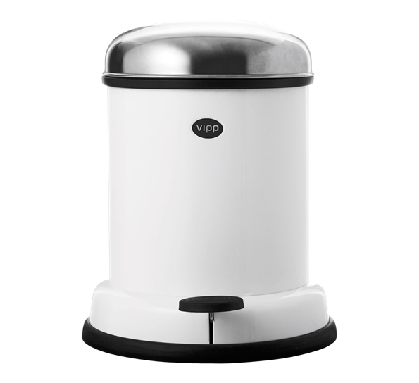 Vipp14 pedalbøtte 8 liter hvit fra Vipp