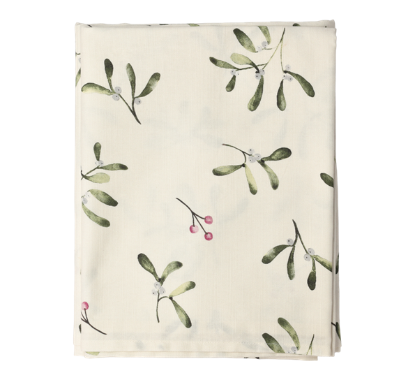 Juleduk 140x250 cm Mistletoe nature Södahl