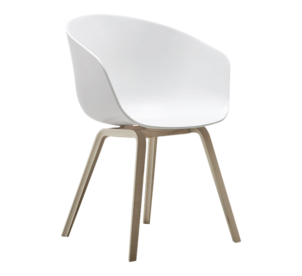 AAC22 stol lakkert eik hvit fra HAY