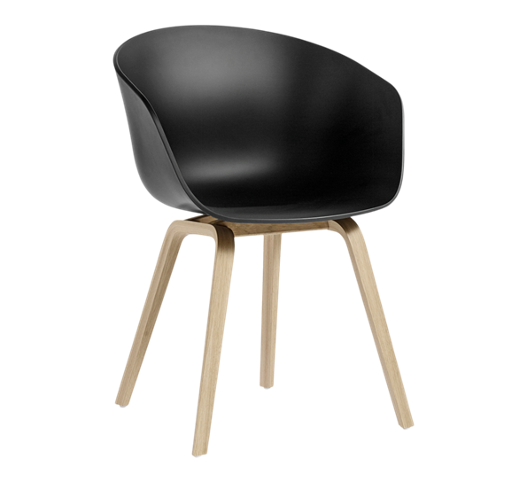 AAC22 stol lakkert eik sort fra HAY