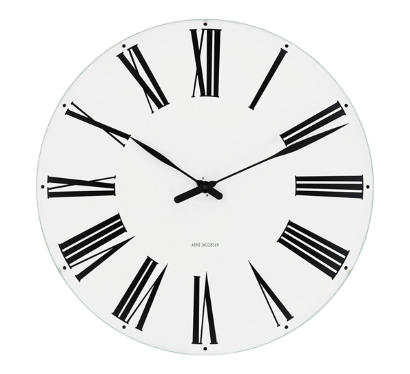 Roman veggklokke 21 cm fra Arne Jacobsen klokker