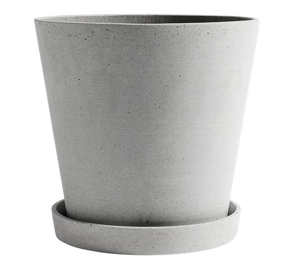 Flowerpot potteskjuler med fat XXL grå fra HAY
