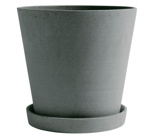 Flowerpot potteskjuler med fat XXL grønn fra HAY