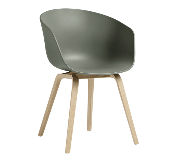 AAC22 stol lakkert eik dusty green fra HAY