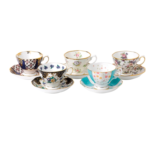 1900-1940 Tekopp Med skål 5D Sett fra Royal Albert