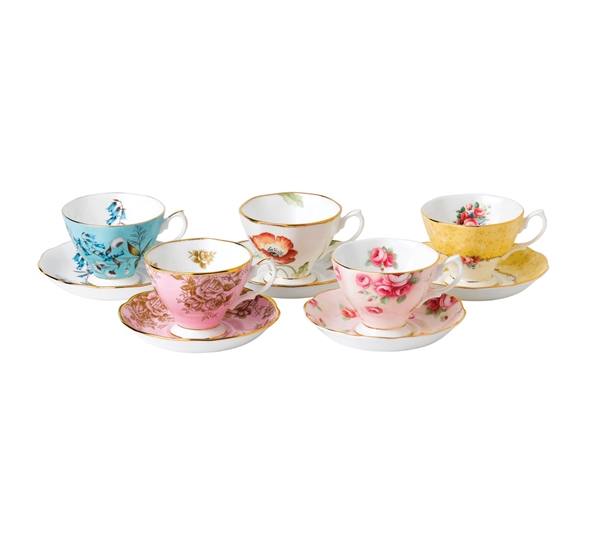 1950-1990 Tekopp Med skål 5D Sett fra Royal Albert