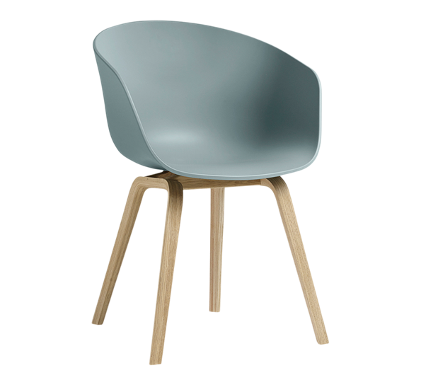AAC22 stol lakkert eik dusty blue fra HAY