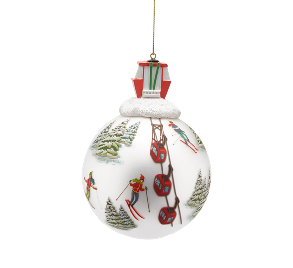 <p>Julekule ø10 cm hvit taubane EDG Enzo de Gasperi</p>