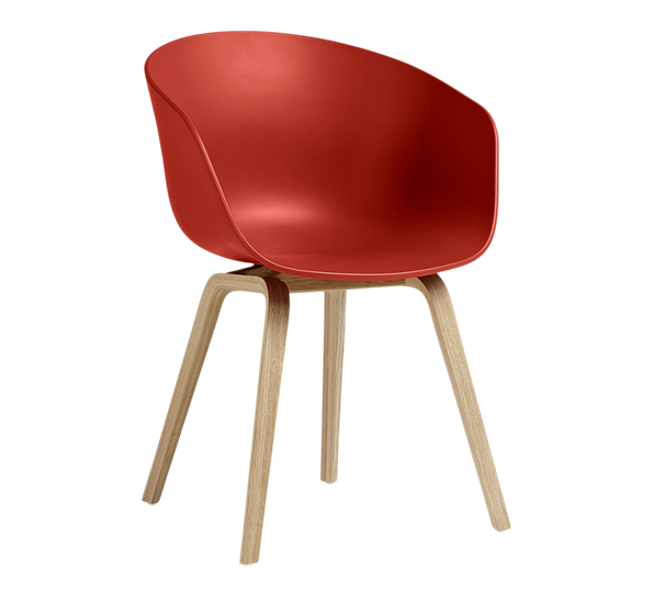 AAC22 stol lakkert eik varm rød fra HAY