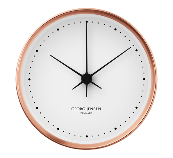 HK veggklokke kobber 15 cm fra Georg Jensen