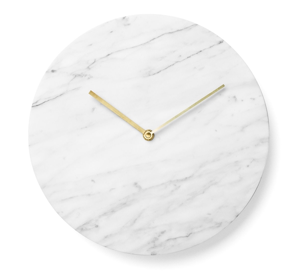 Marble veggklokke hvit fra Audo Copenhagen