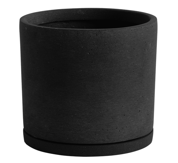Plant pot med fat XXL sort fra HAY