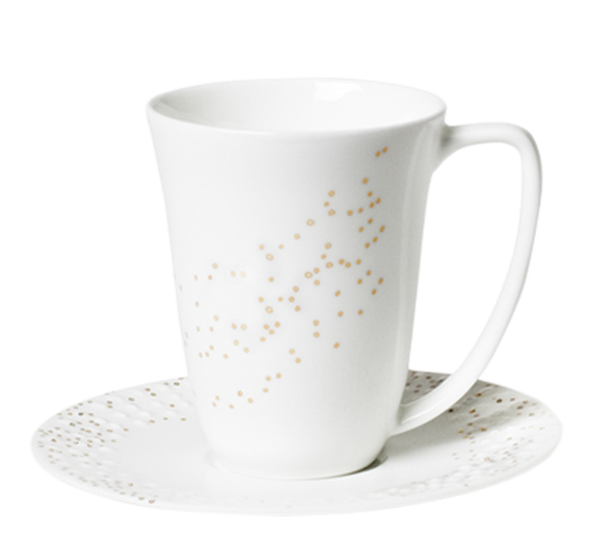 Lys kaffekopp med skål 20 cl fra Wik & Walsøe