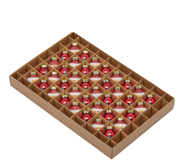<p>Julekuler 40-pk ø2 cm rød med dekor EDG Enzo de Gasperi</p>