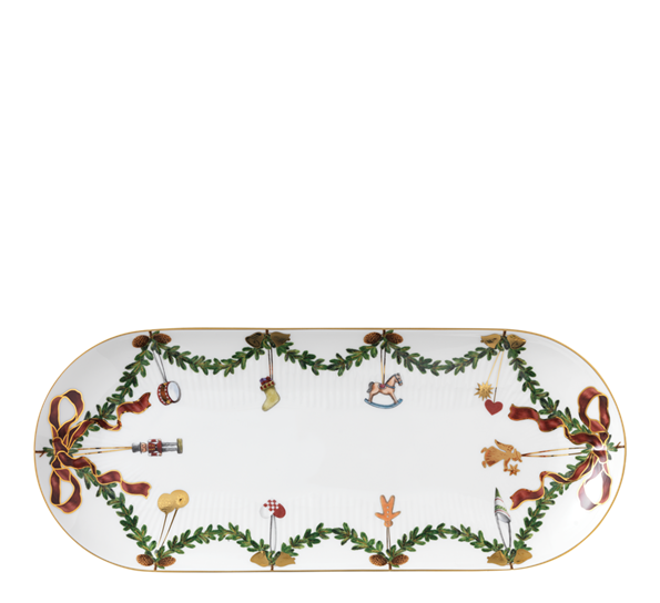 Stjerneriflet Jul fat ovalt 39 cm fra Royal Copenhagen