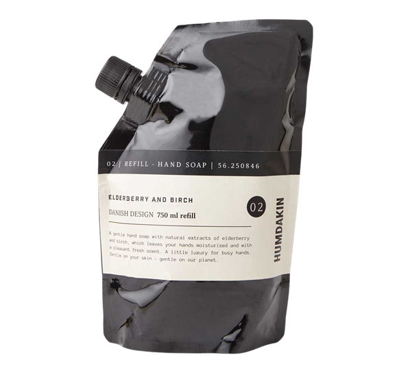 Håndsåperefill 02 hyllebær og bjørk 750 ml fra Humdakin