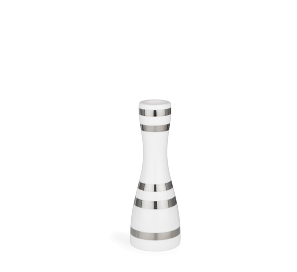Omaggio lysestake liten sølv 16 cm fra Kähler