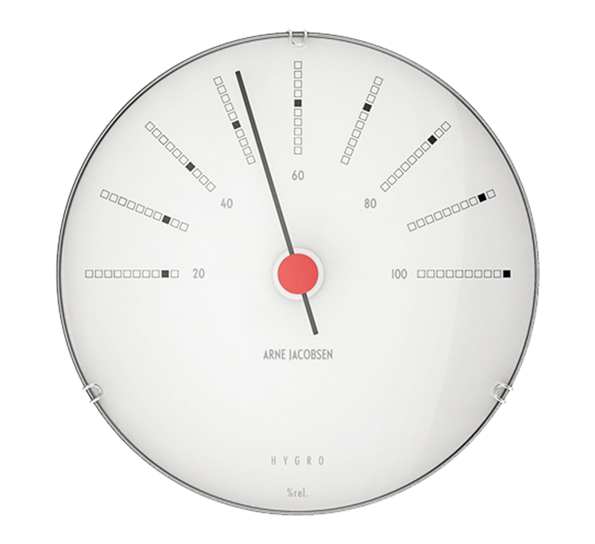 Bankers hygrometer 12 cm fra Arne Jacobsen klokker