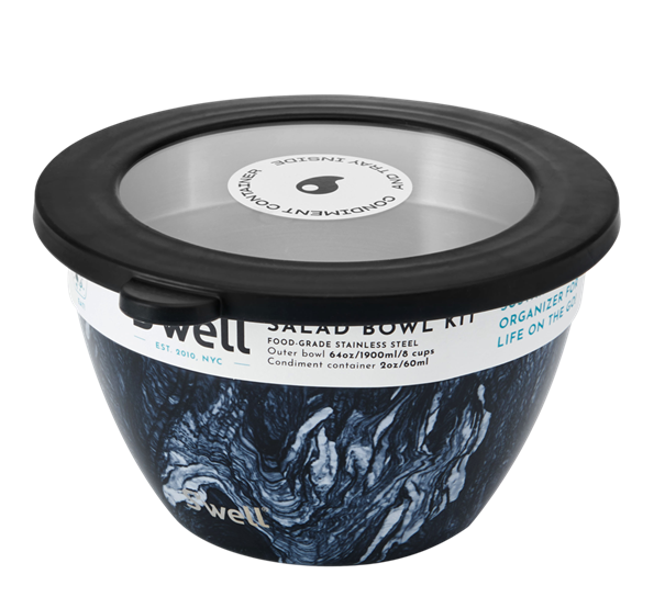 <p>Salatbollesett 1,9l azurite marble fra S`well</p>